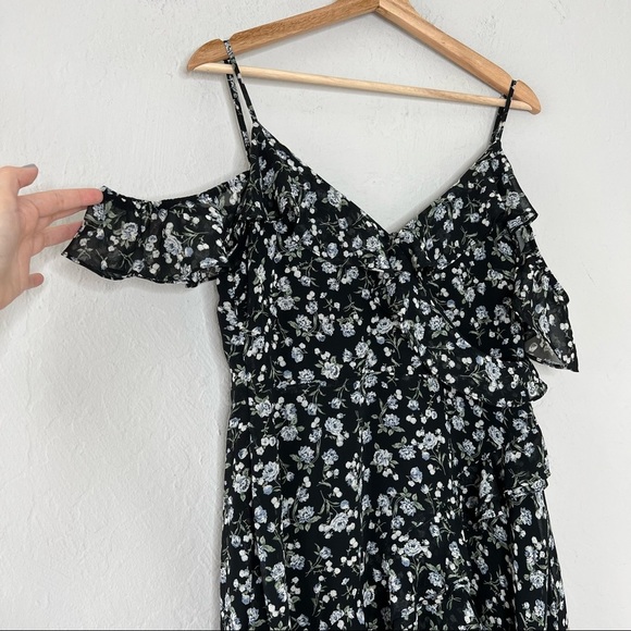 ASTR At First Sight Floral Tiered Ruffle High-Low Maxi Dress - Picture 4 of 10